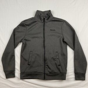Bench Jacket Mens Small Gray Full Zip Track Jacket Fleece‎ Lined Streetwear Y2K